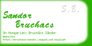 sandor bruchacs business card
